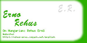erno rehus business card