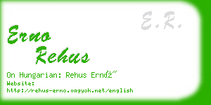 erno rehus business card